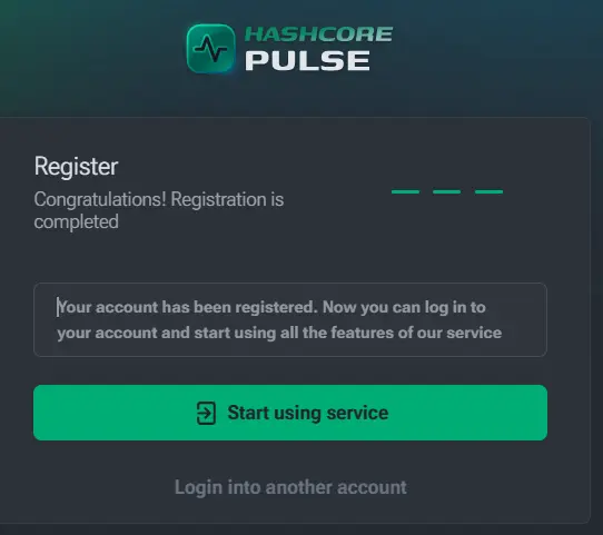 Запуск HashCore Pulse